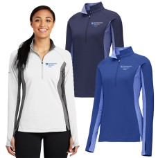 Sport-Tek® Ladies Sport-Wick® Stretch Contrast 1/2-Zip Pullover